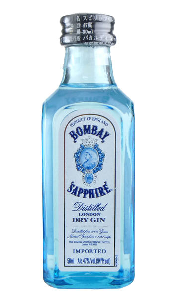 Bombay Sapphire Dry Gin Miniature 47% 5cl.