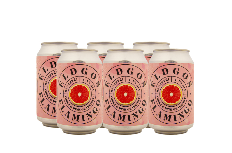 Main product image for Eldgos Flamingo Vodka & Pink Grapefruit 4,4% 6x33cl