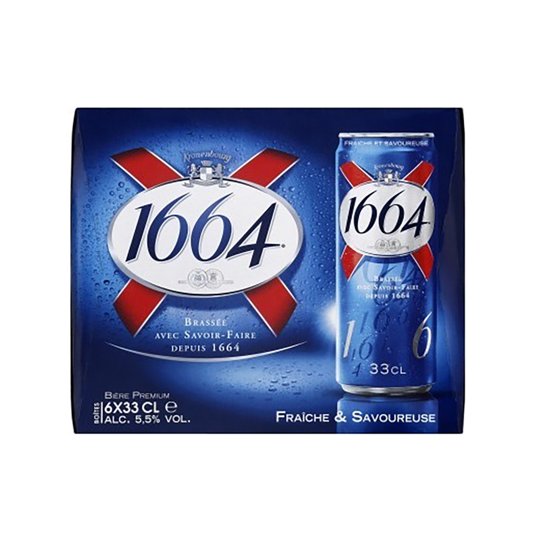 Kronenbourg 1664 5% 6x33cl dósir