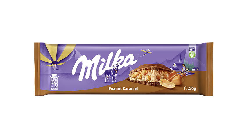 Milka Peanut Caramel Tablet