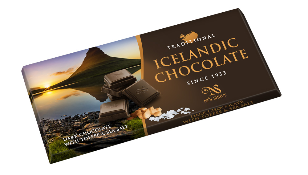 Traditional Icelandic 45% dark Chocolate - Toffee & Sea Salt