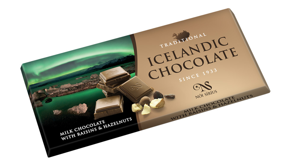 Traditional Icelandic Milk Chocolate - Raisins & Hazelnuts