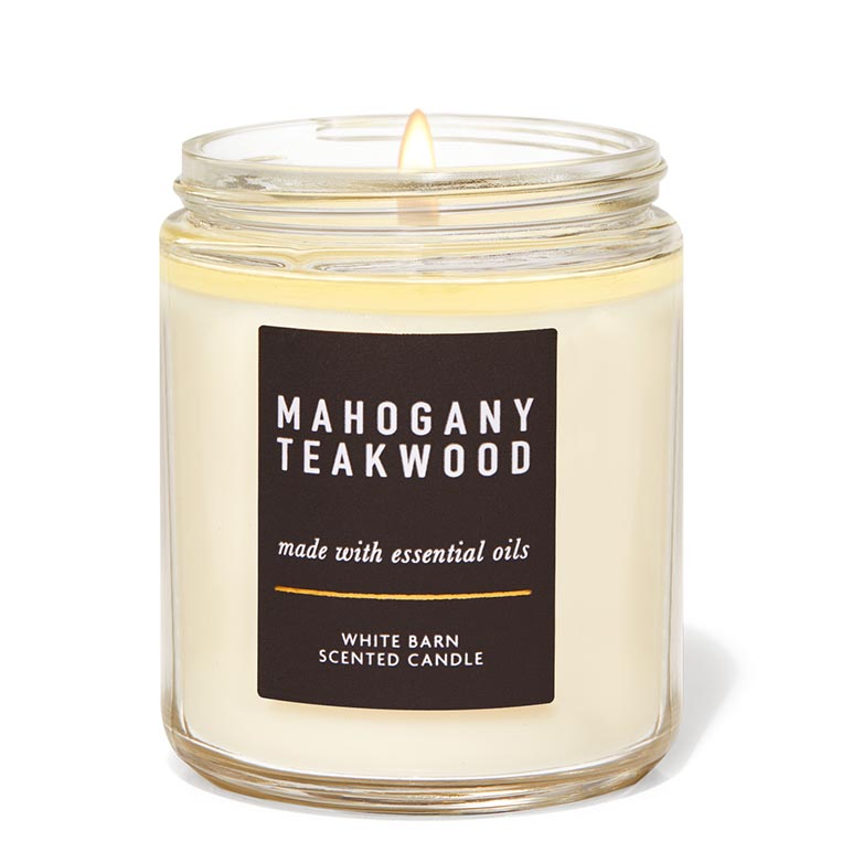 Main product image for Mahogany Teakwood Single Wick Candle