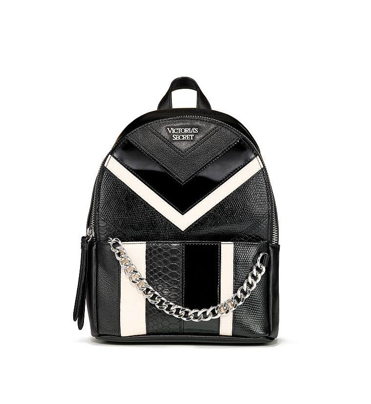 Main product image for Mixed Chevron Small City Backpack - Black