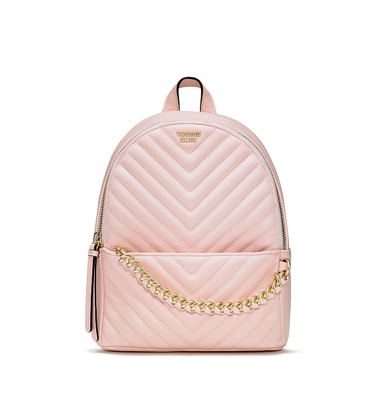Product image for Pebbled V-Quilt Small City Backpack - Blush