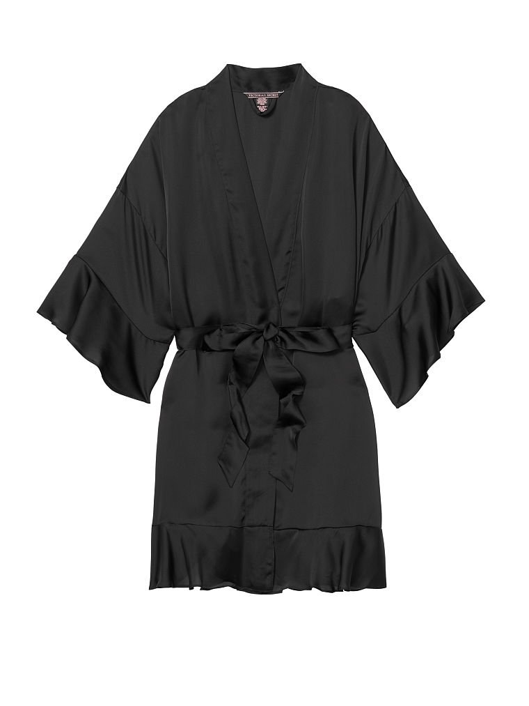 Satin Kimono Black XL/XXL