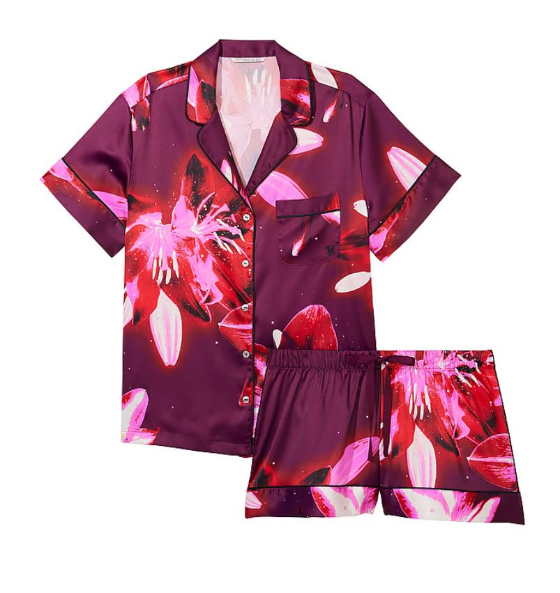 CS Satin Pajama Floral XS
