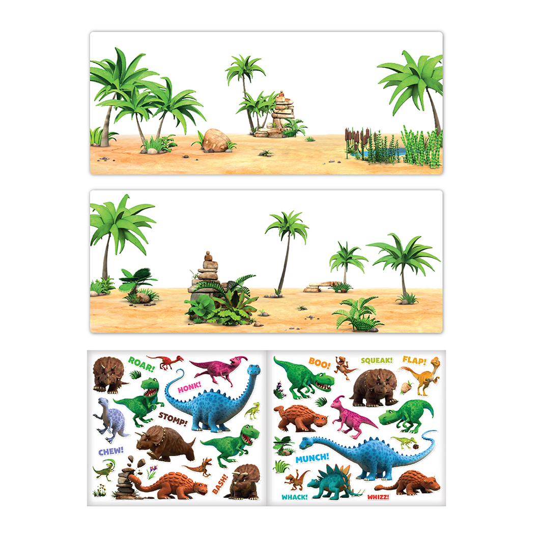 Product image for Dinosaur A5 Bók Sticker Scene