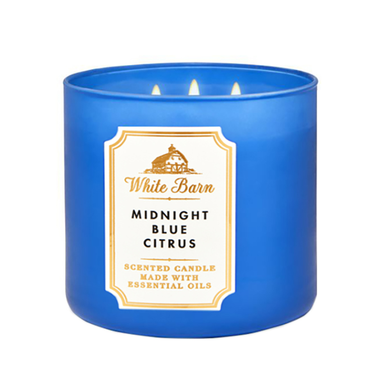 Midnight Blue Citrus Large Candle