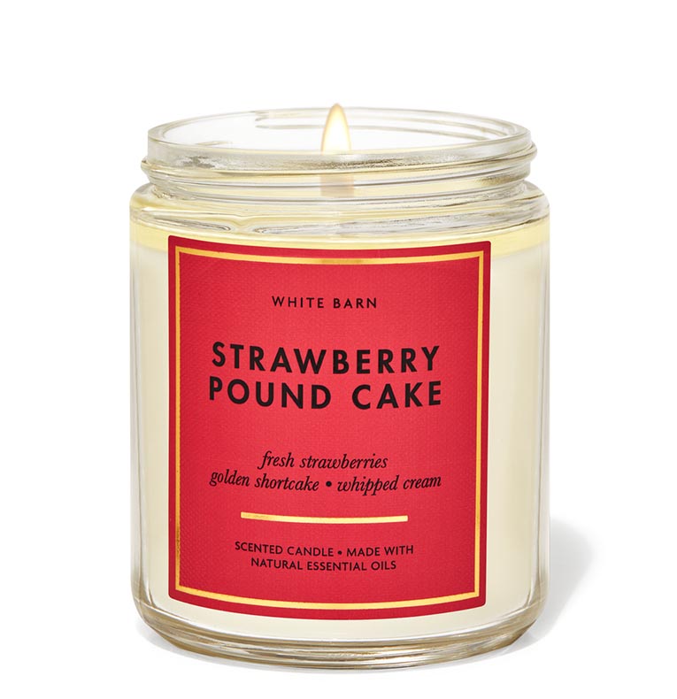 Strawberry Poundcake Single Wick Candle