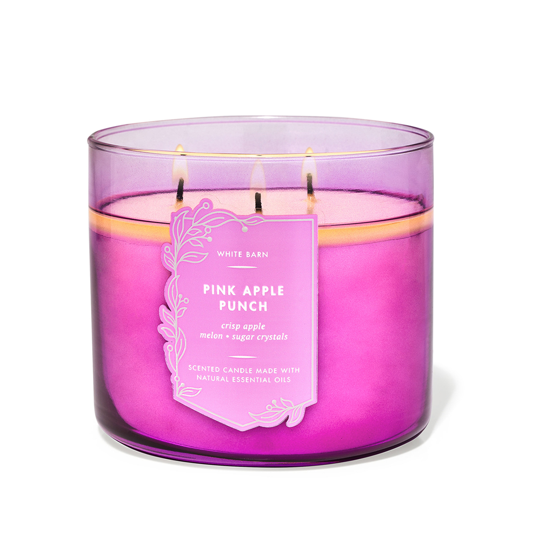 Pink Apple Punch Large Candle