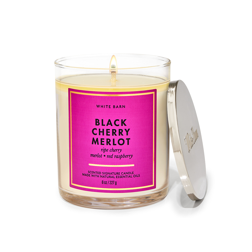 Black Cherry Merlot Tumbler Single Wick Candle