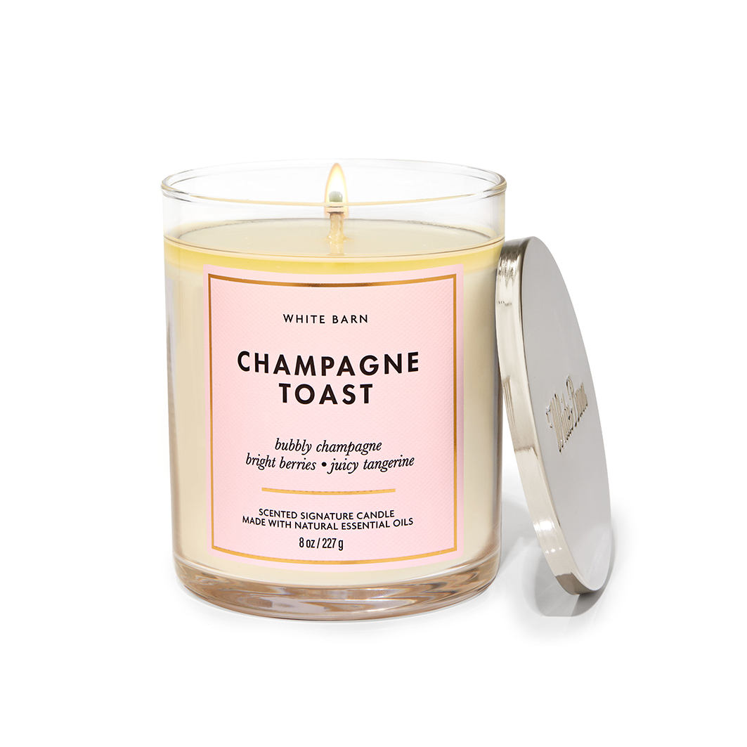 Champagne Toast Tumbler Single Wick Candle