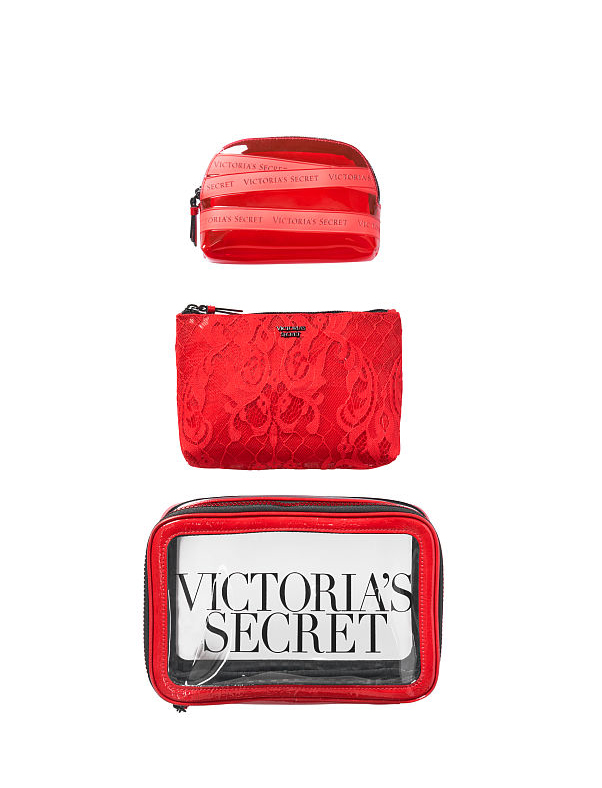 Product image for Nested Trio Cosmetic Case - Real Red