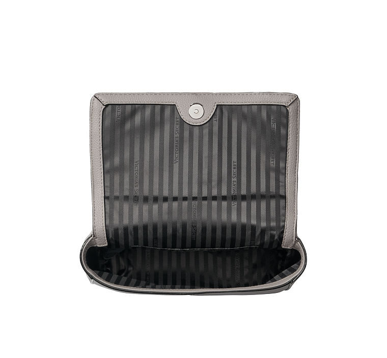 Product image for Pebbled V-Quilt Bond Street Shoulder Bag - Grey