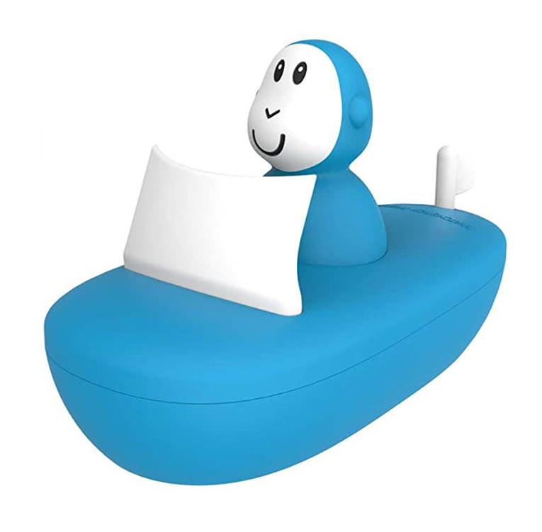 Product image for Matchstick Monkey Bathtime Boat Set - Blue