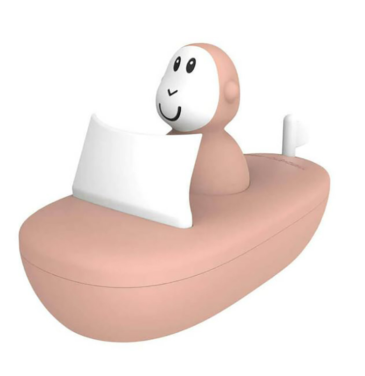 Product image for Matchstick Monkey Bathtime Boat Set - Dusty Pink